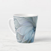 Elegant Beauty Modern Abstract Fractal Art Flower カフェラテマグ (左アングル)
