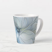 Elegant Beauty Modern Abstract Fractal Art Flower カフェラテマグ (右アングル)