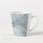 Elegant Beauty Modern Abstract Fractal Art Flower カフェラテマグ (右)