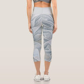 Elegant Beauty Modern Abstract Fractal Art Flower カプリレギンス (裏面)