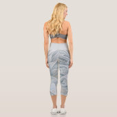 Elegant Beauty Modern Abstract Fractal Art Flower カプリレギンス (裏面)