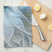 Elegant Beauty Modern Abstract Fractal Art Flower キッチンタオル (四つ折り)