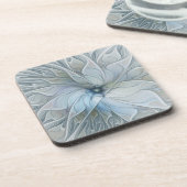 Elegant Beauty Modern Abstract Fractal Art Flower コースター (左側)