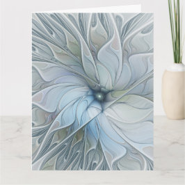 Elegant Beauty Modern Abstract Fractal Art Flower サンキューカード
