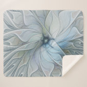 Elegant Beauty Modern Abstract Fractal Art Flower シェルパブランケット (正面(横))