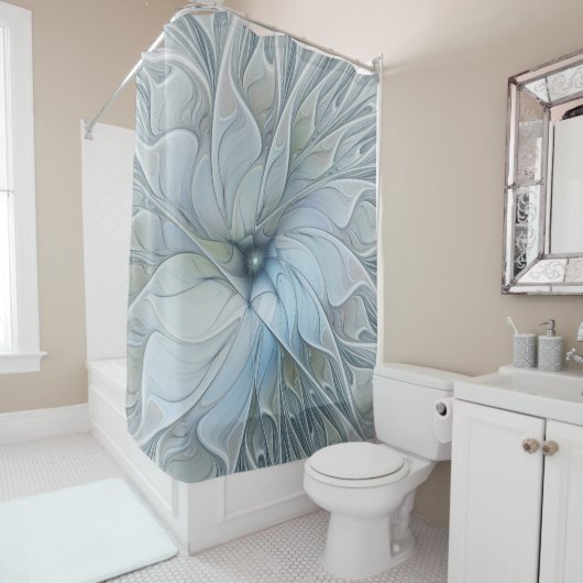 Elegant Beauty Modern Abstract Fractal Art Flower シャワーカーテン (インサイチュ)