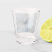 Elegant Beauty Modern Abstract Fractal Art Flower ショットグラス (裏面)