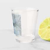 Elegant Beauty Modern Abstract Fractal Art Flower ショットグラス (右)