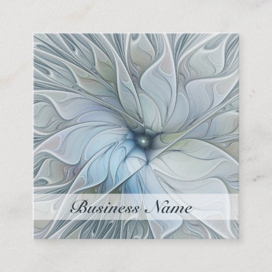 Elegant Beauty Modern Abstract Fractal Art Flower スクエア名刺 (正面)