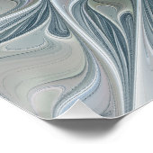 Elegant Beauty Modern Abstract Fractal Art Flower ポスター (コーナー)