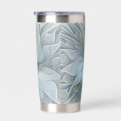 Elegant Beauty Modern Abstract Fractal Art Flower 保温保冷タンブラー (右面)