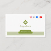 Elegant Beauty Salon Business Card | ヘアスタイリストM 名刺 (裏面)