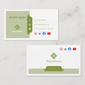 Elegant Beauty Salon Business Card | ヘアスタイリストM 名刺 (正面/裏面)