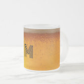 Elegant Beer Monogram Christmas party フロストグラスマグカップ (正面右)