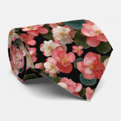 Elegant Begonia Floral Pattern ネクタイ (ロール)