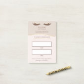 Elegant beige and gold Lash appointment ポストイット (デスク上)