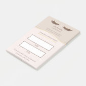 Elegant beige and gold Lash appointment ポストイット (アングル)