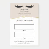Elegant beige and gold Lash appointment ポストイット (正面)