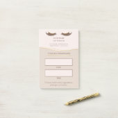 Elegant beige and gold Lash appointment ポストイット (デスク上)
