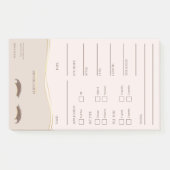 Elegant beige and gold Lash Client  Post-it® Notes ポストイット (正面)