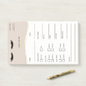 Elegant beige and gold Lash Client  Post-it® Notes ポストイット (デスク)