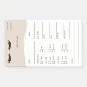 Elegant beige and gold Lash Client  Post-it® Notes ポストイット (正面)