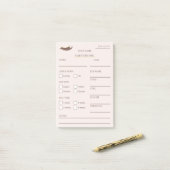 Elegant Beige and gold Lash Client  Post-it® Notes ポストイット (デスク上)