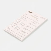 Elegant Beige and gold Lash Client  Post-it® Notes ポストイット (アングル)