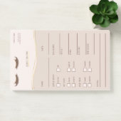 Elegant beige and gold Lash Client  Post-it® Notes ポストイット (オフィス)