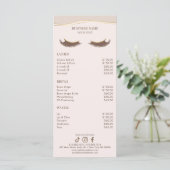 Elegant Beige and Gold Salon Price List メニュー (スタンド正面)