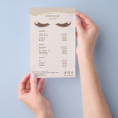Elegant Beige and Gold Salon Price List Menu チラシ (ハンドル)