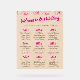 Elegant Beige & Blush Pink Floral Wedding アクリルサイン