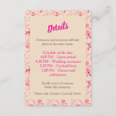 Elegant Beige & Blush Pink Floral Wedding エンクロージャーカード (正面)