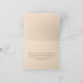 Elegant Beige & Blush Pink Floral Wedding サンキューカード (内部)