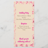 Elegant Beige & Blush Pink Floral Wedding プログラム (裏面)