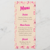 Elegant Beige & Blush Pink Floral Wedding  メニュー (正面)