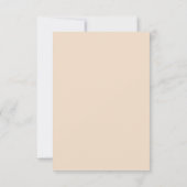 Elegant Beige & Blush Pink Floral Wedding  出欠カード (裏面)