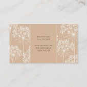 Elegant Beige Botanical Hair Stylist  名刺 (裏面)