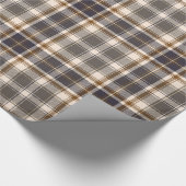 Elegant Beige | Brown | Grey Plaid Checkered ラッピングペーパー (角)