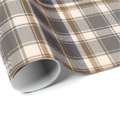 Elegant Beige | Brown | Grey Plaid Checkered ラッピングペーパー (ロールコーナー)