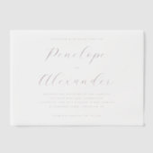 Elegant Beige Calligraphy ベラム紙招待状 (正面)