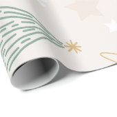 Elegant Beige Christmas Tree Gift Wrap ラッピングペーパー (ロールコーナー)
