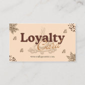 Elegant Beige Coffee Loyalty Card Design ロイヤリティカード (裏面)