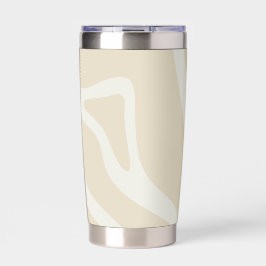 Elegant Beige Cream Simple Organic Pattern 保温保冷タンブラー