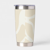 Elegant Beige Cream Simple Organic Pattern 保温保冷タンブラー (右面)