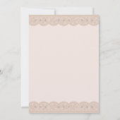 Elegant Beige Cross Christening Christian Baptism 招待状 (裏面)