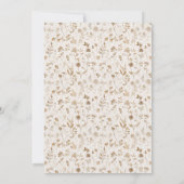 Elegant Beige Floral Botanical 招待状 (裏面)