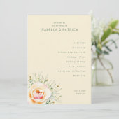 Elegant Beige Floral Wedding プログラム (スタンド正面)