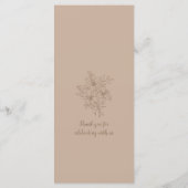 Elegant Beige Floral Wedding Menu メニュー (裏面)