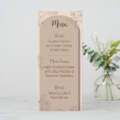Elegant Beige Floral Wedding Menu メニュー (スタンド正面)